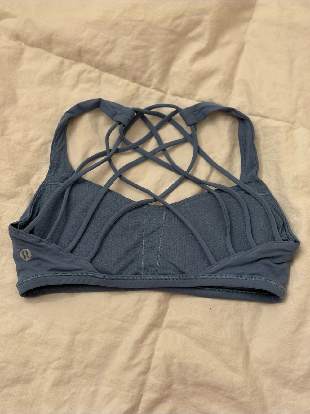 Free to Be Bra lululemon athletica Blue Strappy Sports Bra - Crisscross Back